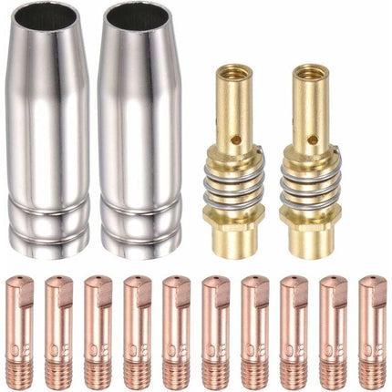 Melt Inert Gas (Mig) Welding Torch Accessory Kit 0.8Mm Conductive Contact Tip Nozzle Connection Bar 15Ak Consumables,.