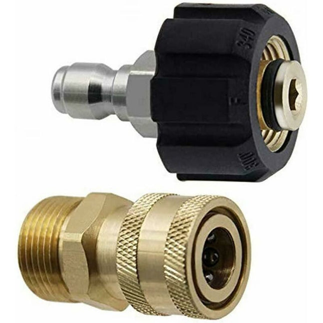 M22-14 Pressure Washer Adapter Set, 3/8 Quick Connect Swivel Adapters, Male High Pressure Water Gun, Garden Hose.