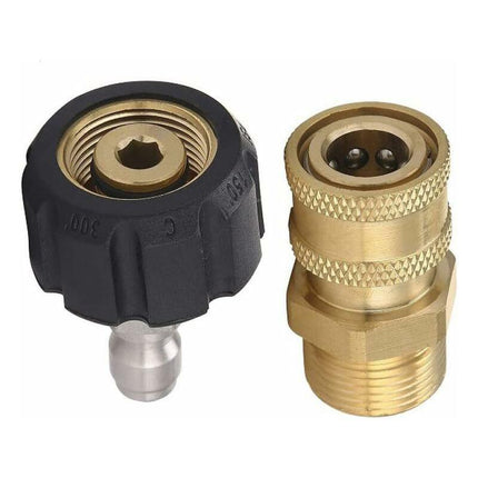 M22-14 Pressure Washer Adapter Set, 3/8 Quick Connect Swivel Adapters, Male High Pressure Water Gun, Garden Hose.