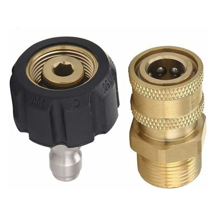 M22-14 Pressure Washer Adapter Set, 3/8 Quick Connect Swivel Adapters, Male High Pressure Water Gun, Garden Hose.