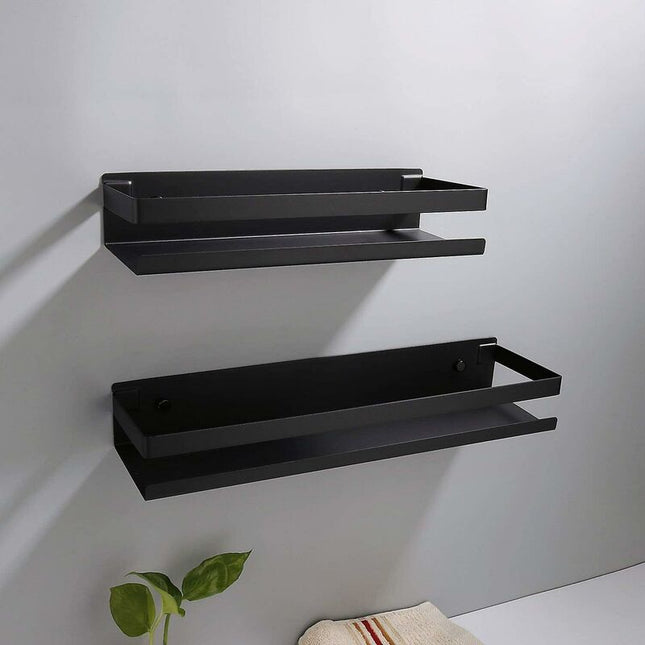 Bathroom Shelf Wall Mounted 20-40Cm Modern Matte Black Bathroom Kitchen Shower Shelf (3010.56Cm).