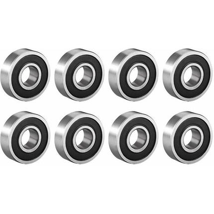 8 pcs Deep Groove Ball Bearing 6000Rs Two Sealed 10X26X8Mm Carbon Steel.