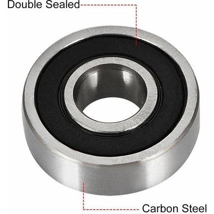 8 pcs Deep Groove Ball Bearing 6000Rs Two Sealed 10X26X8Mm Carbon Steel.
