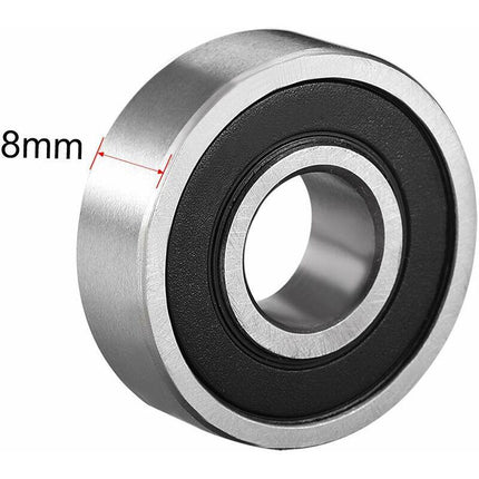 8 pcs Deep Groove Ball Bearing 6000Rs Two Sealed 10X26X8Mm Carbon Steel.