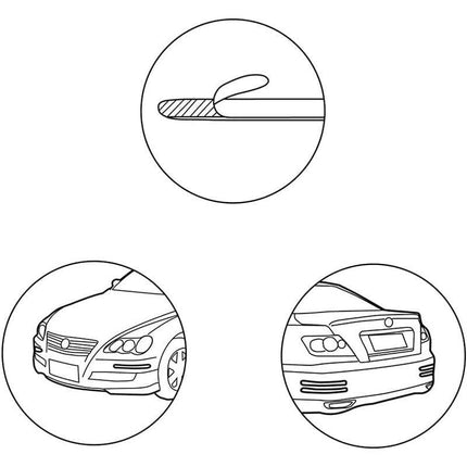 Car Bumper Protector 2 Pieces Universal Flexible Car Bumper Protector Strip Bumper Guard Protector Carbon Fiber Front.