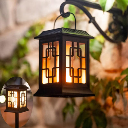 Outdoor Solar Light, Outdoor Solar Lantern Garden, Solar Lantern Two Working Modes Flashing/Warm Solar Torch Garden For.