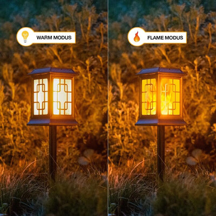 Outdoor Solar Light, Outdoor Solar Lantern Garden, Solar Lantern Two Working Modes Flashing/Warm Solar Torch Garden For.