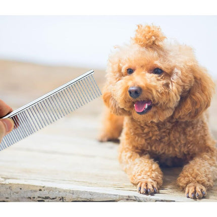 Stainless Steel Dog Comb Pet Grooming Brush Grooming Tools For Small Medium Large Animals Cats Horses (S).