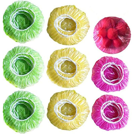 60 Pieces Food Bowl Covers Colorful Food Cover Reusable Elastic Storage Plastic Bowl Covers Dish Plate Covers For.