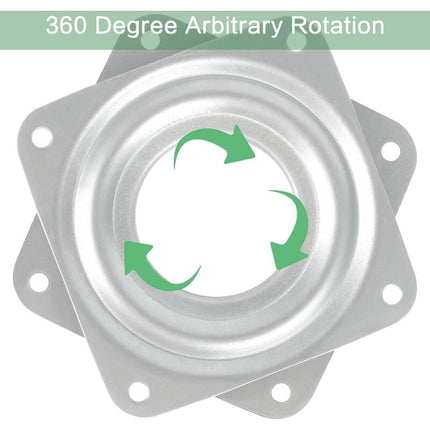 360 Degree ROtating Tray 6 Pieces Metal Turntable Tv Swivel Plate Square ROtating Plate 4 Ball Bearing Swivel Plate For.