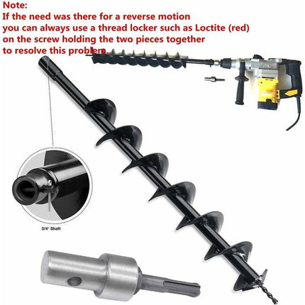 Garden Auger Power Drill Adapter For Corded Drill And Cordless Drill, Sds Plus Thread Keyless Chuck ROund Shank Adapter.