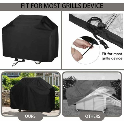 Weatherproof Bbq Cover - Oxford Fabric Waterproof Dustproof Uv Resistant Bbq Cover With Snap Fastener And Storage Bag.