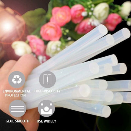 10 Clear Hot Glue Sticks 7 X 100Mm - Extra Strong Glue For Hot Glue Gun, Solvent Free, Fast Drying.