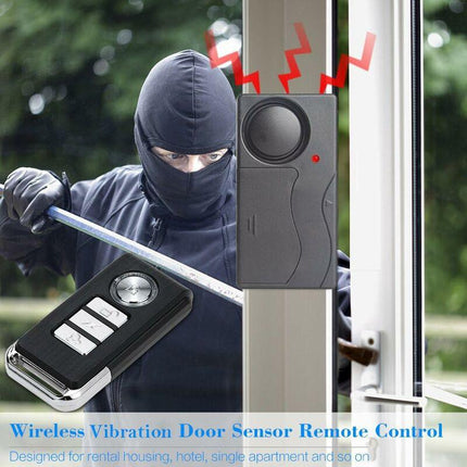 Wireless Vibration Alarm, Anti-Theft For Bicycle/Motorcycle/Car/Vehicles/Door/Window, 110Db Sound (Remote Control.