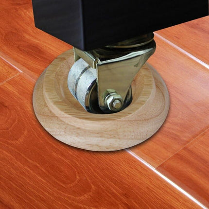 4 pcs Set Hardwood Cups - Furniture Leg Protector Pads Natural Oak..