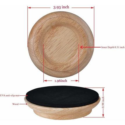 4 pcs Set Hardwood Cups - Furniture Leg Protector Pads Natural Oak..
