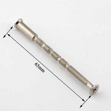 4 Universal M4 Bolts And Sleeves For Door Handle ROsettes, Nickel.