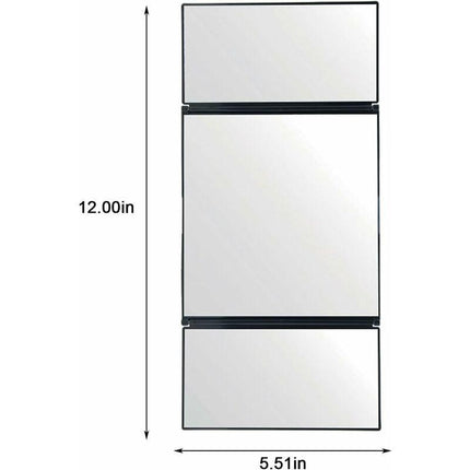 Car Vanity Mirror Universal Sun Visor Mirror Tri-Fold Design Folding Vanity Mirror Cosmetic Makeup Mirror Auto Supplies.