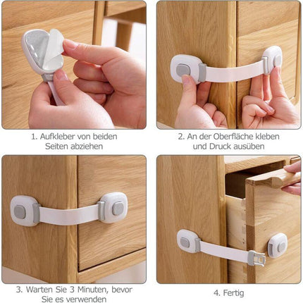 Baby Safety Door Lock 6 Pieces, Drawer Lock Cupboard Latches And Fridge Safety Cupboard Child Protection Baby Home.