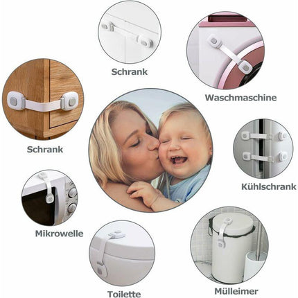 Baby Safety Door Lock 6 Pieces, Drawer Lock Cupboard Latches And Fridge Safety Cupboard Child Protection Baby Home.