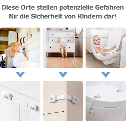 Baby Safety Door Lock 6 Pieces, Drawer Lock Cupboard Latches And Fridge Safety Cupboard Child Protection Baby Home.