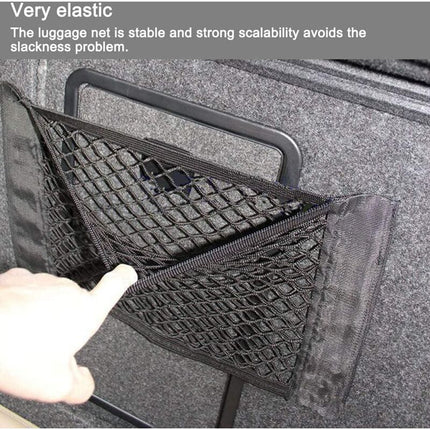 [2 Pack] Car Trunk Net, Trunk Storage Net, Large Size 80 X 25 Cm, Bottles, Groceries, Storage Add On Organizers For Car.