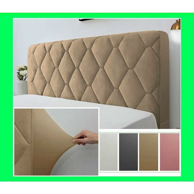 Headboard Cover, Bed Head Cover Protector Decorative Slipcover Bedroom Thickened Soft Pack Dustproof Stretch.