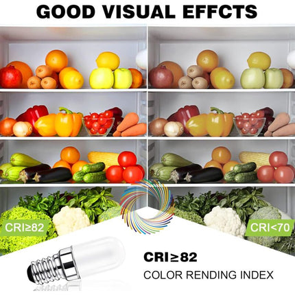 LED Refrigerator Bulb E14, 2W Equivalent To 15W, Warm White 3000K, Fridge Bulb, Salt Lamp, Sewing Machine,.