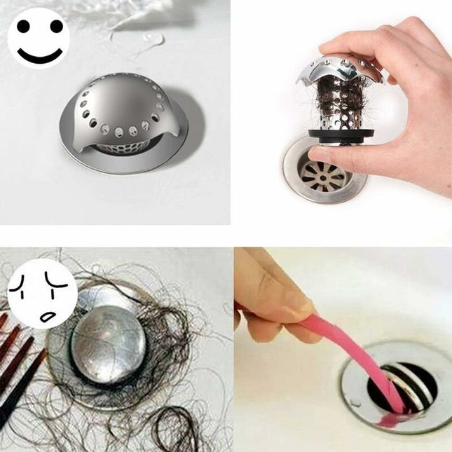 Bathtub Hair Catcher Stainless Steel Drain Hair Catcher Filter For Bathtub Fits Drain Sizes From 3.5Cm To 4.5Cm.