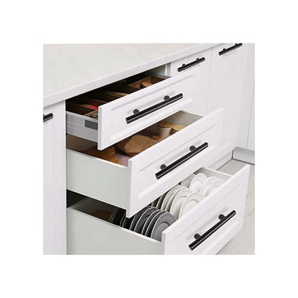20 pcs Black Furniture Handle Black Kitchen Cabinet Handle T Handles Black Drawer Cupboard Center Distance 64Mm.