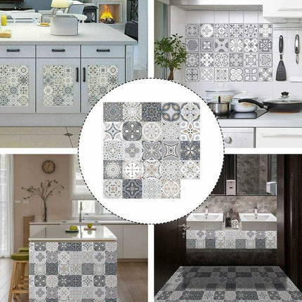 24 pcs Wall Tile Stickers - Self Adhesive Tile Stickers For Kitchen Living ROom Bathroom Home Decor (10Cm).