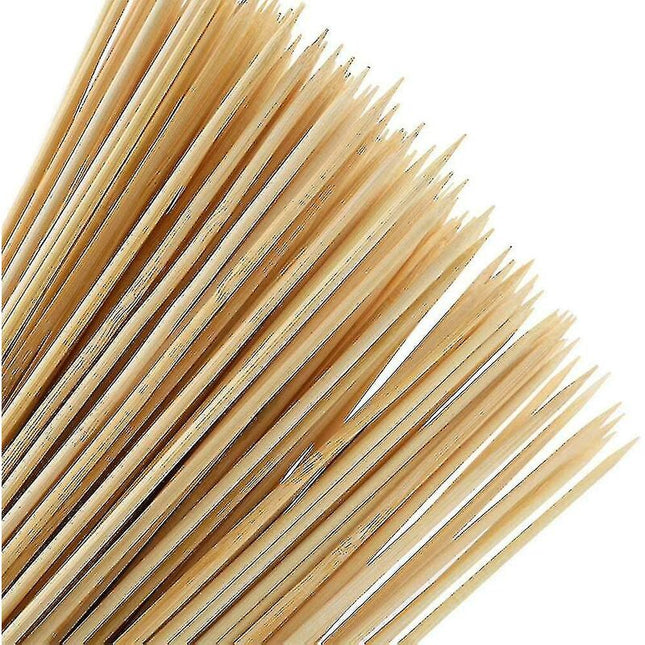 100 Pieces Wooden Skewers, 30Cm Bamboo Skewers Sticks, Skewers For Fruit, Cocktail, Bbq And Vegetables.