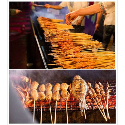 100 Pieces Wooden Skewers, 30Cm Bamboo Skewers Sticks, Skewers For Fruit, Cocktail, Bbq And Vegetables.