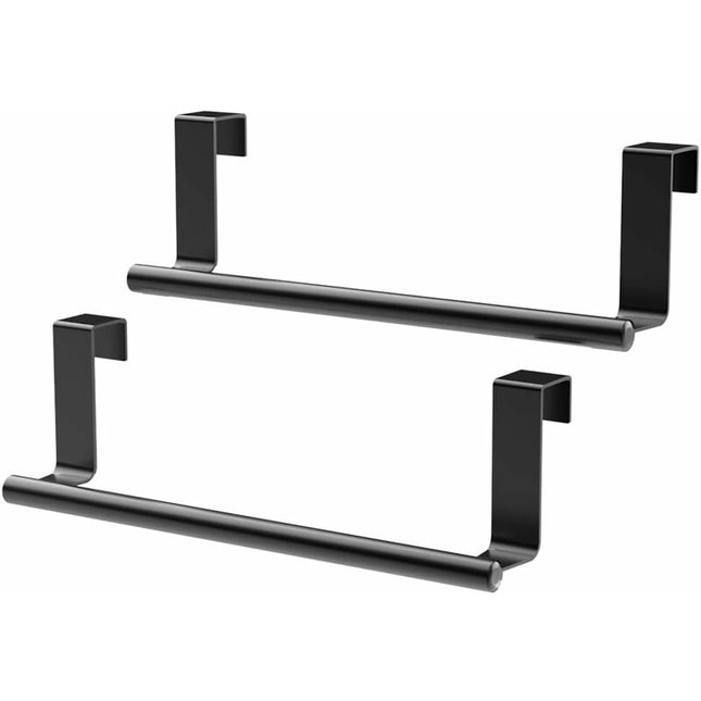 Kitchen Towel Bar, 2 pcs Set Kitchen Towel Holders, Matte Black.