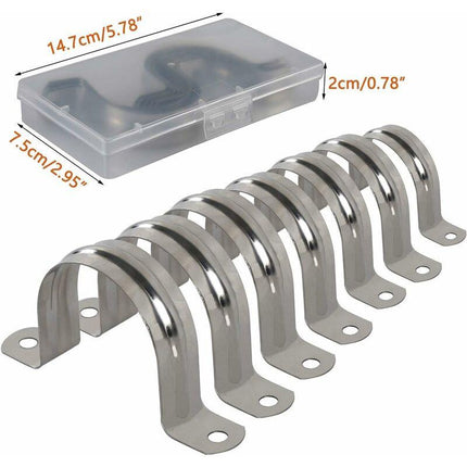 25Mm Stainless Steel 304 Hose Clamp U Type Pipe Clamp 20 pcs Tube Clamp Coupling Hoop 20 pcs Wholesale.