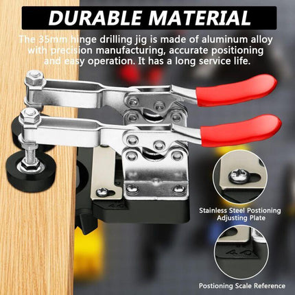 35Mm Hinge Jig, Door Cabinet Hinge Jig, Concealed Hinge Jig, Drill Guide Locator For Cabinets And Wardrobes.
