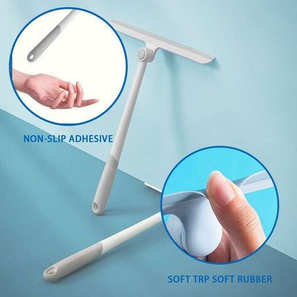 Silicone Shower Squeegee, White Shower Glass Squeegee, Multi-Purpose Silicone Squeegee For Windows, Mirrors, Glass,.