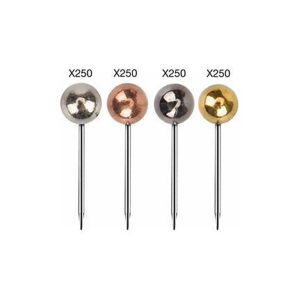 1000 Pieces Push Pins Map Thumbtacks Push Pins For Cork Board, Fabric Marking, 1/8 Inch ROund Metal Head.