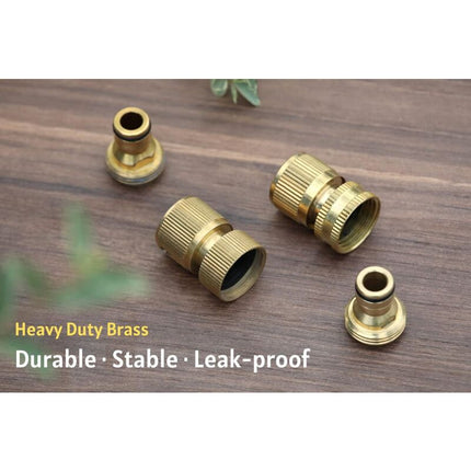 Garden Hose Quick Connect - Quick Connect Garden Hose Connectors, Solid Brass Water Hose Quick Connect, 3/4" Ght, 2 Sets.