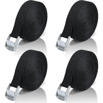 10M Tie Down Strap, 4 pcs Ratchet Strap With Zinc Alloy Buckle For Motorcycle/Car/Bike Carrier/Luggage/Moving Securing.