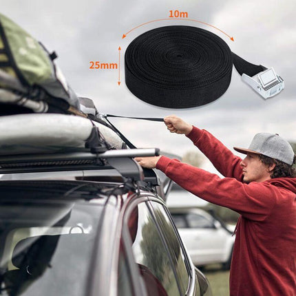10M Tie Down Strap, 4 pcs Ratchet Strap With Zinc Alloy Buckle For Motorcycle/Car/Bike Carrier/Luggage/Moving Securing.