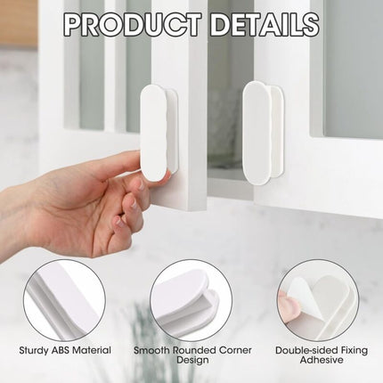 Balcony Door Knob, 4 pcs Set Door Handles, Cabinets, Furniture Glass, Plastic Look.