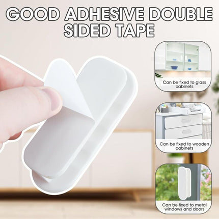 Balcony Door Knob, 4 pcs Set Door Handles, Cabinets, Furniture Glass, Plastic Look.