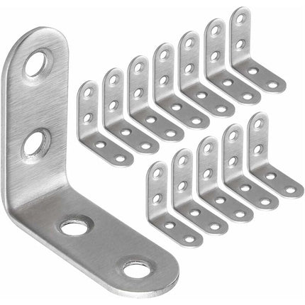 13 pcs Stainless Steel Corner Brace 40X40Mm, Corner Braces For Fixing And Repairing Furniture, Reinforcing Joints,.