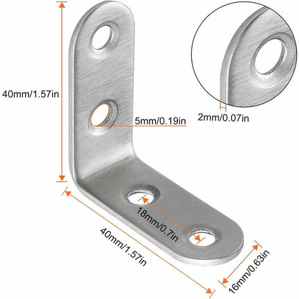 13 pcs Stainless Steel Corner Brace 40X40Mm, Corner Braces For Fixing And Repairing Furniture, Reinforcing Joints,.