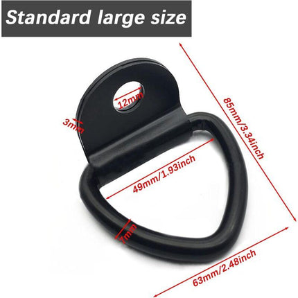 Lashing Ring 6 Pieces D-Ring Anchor 85 X 63 Mm, Black Heavy Duty Lashing Rings Load 300Kg For Trailer Heavy Equipment.