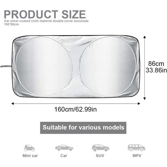 Car Windshield Sun Shade,Foldable Front Windshield Visor Sunshade Cover,Anti Uv Reflective Protector,Sunshade Block.