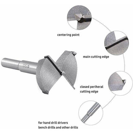 Wood Drill Bits, 50Mm Carbide Wood Cutter, Installing Wooden Spherical Doors, Drawers, Plywood, Quickly Helps You Make.