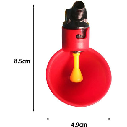 10 pcs Poultry Drinking Water Cups Automatic Plastic Chicken Cage Water Bowls Quail Piegon Waterers For Livestock.