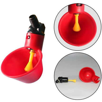 10 pcs Poultry Drinking Water Cups Automatic Plastic Chicken Cage Water Bowls Quail Piegon Waterers For Livestock.